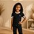 Kit Camiseta Mãe e Filha Preta com Coração Branco em Algodão - Imagem 6