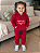 Conjunto de Moletom Peluciado Infantil Perfectly Imperfect Vermelho - Imagem 1