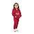 Conjunto de Moletom Peluciado Infantil Perfectly Imperfect Vermelho - Imagem 2