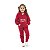 Conjunto de Moletom Peluciado Infantil Perfectly Imperfect Vermelho - Imagem 3