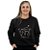 Casaco de Moletom Peluciado Feminino The World is Mine Preto - Imagem 3
