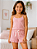 Pijama Infantil Feminino de Alça com Shorts babadinho Rosa 100% Algodão - Imagem 2