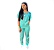 Conjunto Pijama Cirúrgico Verde Água Brim Unissex - Imagem 2