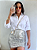 Camisa Strass com Elastano Branco - Imagem 1