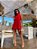 Vestido Curto Linho Costa Nua Feminino Vermelho - Imagem 4
