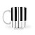Caneca Teclado Piano Música - Imagem 2