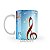 Caneca Notas Musicais Partitura Azul - Imagem 2
