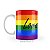 Caneca Arcoiris LGBT Diversidade Bandeira Love is - Imagem 2