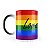 Caneca Mágica Arcoiris LGBT Diversidade Bandeira Love is - Imagem 2