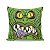Almofada Halloween Monstro Assustador Verde Comendo Peixe - Imagem 1