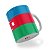 Caneca Bandeira do Azerbaijão País - Imagem 4