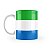 Caneca Bandeira da Serra Leoa País - Imagem 2