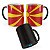 Caneca Mágica Bandeira Macedônia País - Imagem 1