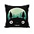 Almofada Totoro Silhueta Meu Vizinho Totoro Fundo Preto - Imagem 1