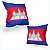 Almofada Bandeira Camboja País - Imagem 2