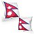 Almofada Bandeira Nepal País - Imagem 2