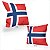 Almofada Bandeira Noruega País - Imagem 2