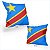 Almofada Bandeira República Democrática do Congo País - Imagem 2