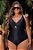 Maiô Plus Size Halter Liso - Imagem 1