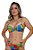 Top de Biquini Avulso Meia Taça Bojo Drapeado Estampado - Imagem 4