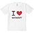 Camiseta Infantil Nerderia e Lojaria i love mommy BRANCA - Imagem 1