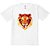 Camiseta Infantil Nerderia e Lojaria tigre geometrico BRANCA - Imagem 1