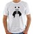 Camiseta Basica Nerderia e Lojaria panda coraçao Branca - Imagem 1