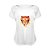 Camiseta Baby Look Nerderia e Lojaria tigre geometrico BRANCA - Imagem 1