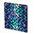 Tela Canvas 30X30 cm Nerderia e Lojaria triangles fluor colorido - Imagem 1