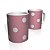 Caneca De Porcelana Nerderia e Lojaria pink bolas brancas colorido - Imagem 1