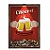 Quadro Caixa 33x43 cm Porta Tampinha Cerveja (Com Led) Nerderia e Lojaria led cerveja cheers madeira - Imagem 1