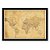 Quadro CAIXA MAPA 33x43 cm NERDERIA E LOJARIA viagens mapa envelhecido preto - Imagem 1