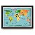Quadro mapa  33x43 cm NERDERIA E LOJARIA viagens lugares ilustrado preto - Imagem 1