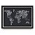 Quadro mapa  33x43 cm NERDERIA E LOJARIA viagens lugares textos preto - Imagem 1