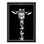 Quadro Caixa  33x43 cm (Com Led) Lojaria e Nerderia. girafa preto - Imagem 1