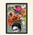 Quadro Caixa Decorativo 23x33cm Nerderia e Lojaria frida florida preto - Imagem 1