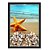 QUADRO CAIXA 33X43  PORTA CONCHAS NERDERIA E LOJARIA conchas estrela do mar 02 preto - Imagem 1