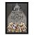 Quadro Caixa Porta Conchas 33x43 cm (Com Led) Lojaria e Nerderia. conchas madeira escura preto - Imagem 1