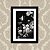 Quadro Decorativo 23x33cm Nerderia e Lojaria flor fundo escuro preto - Imagem 1