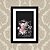 Quadro Decorativo 23x33cm Nerderia e Lojaria flor geometrica preto - Imagem 1