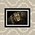 Quadro Decorativo 23x33cm Nerderia e Lojaria leão sépia preto - Imagem 1