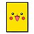 Quadro Decorativo 23x33cm Nerderia e Lojaria pikachu preto - Imagem 1