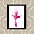 Quadro Decorativo 33x43cm Nerderia e Lojaria bailarina rosa preto - Imagem 1