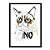 Quadro Decorativo 33x43cm Nerderia e Lojaria gato no preto - Imagem 1