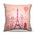 Almofada 45 x 45cm  Nerderia e Lojaria paris pink colorido - Imagem 1