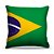 Almofada 40 x 40cm Nerderia e Lojaria bandeira brasil colorido - Imagem 1