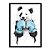 Quadro Decorativo 33x43cm Nerderia e Lojaria panda boxiador preto - Imagem 1