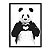 Quadro Decorativo 33x43cm Nerderia e Lojaria panda coracao preto - Imagem 1