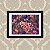 Quadro Decorativo 33x43cm Nerderia e Lojaria rosas floral preto - Imagem 1