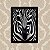Quadro Decorativo 33x43cm Nerderia e Lojaria zebra preto - Imagem 1